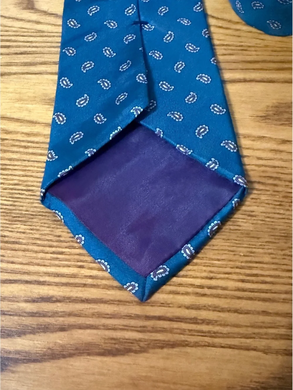 Beau Brummell all silk paisley pattern blue men’s dress tie